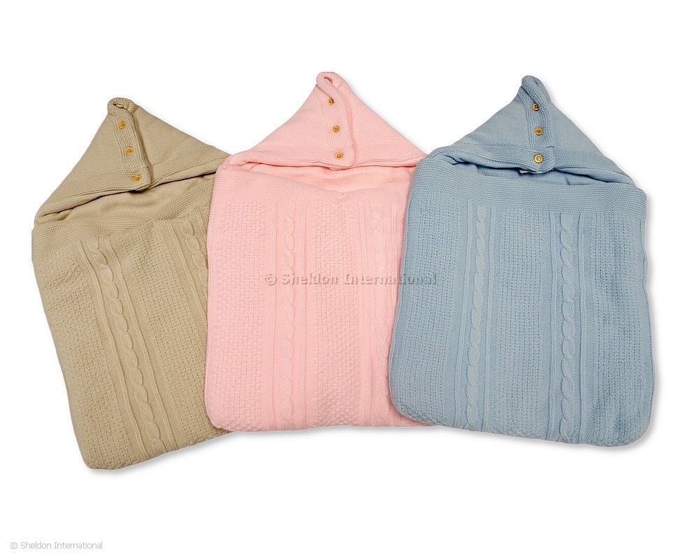 Knitted Baby Swaddle Bag with Padding
