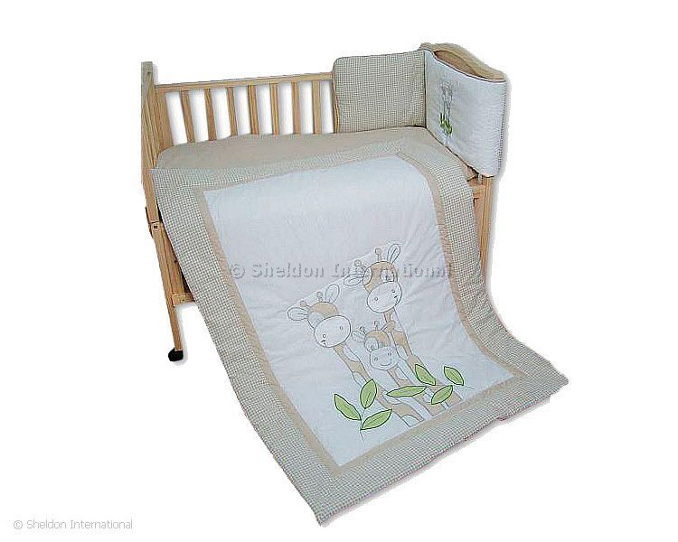Cot Quilt and Bumper Set - Giraffe