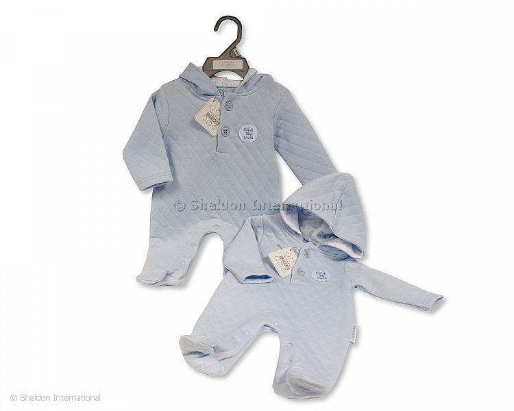 Baby Boys Quilted Hooded All In One - Out Of This World