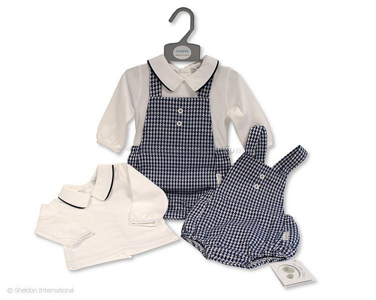 Baby Boys 2 Pcs Short Dungaree Set
