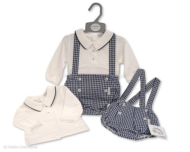 Baby Boys 2 Pcs Short Dungaree Set