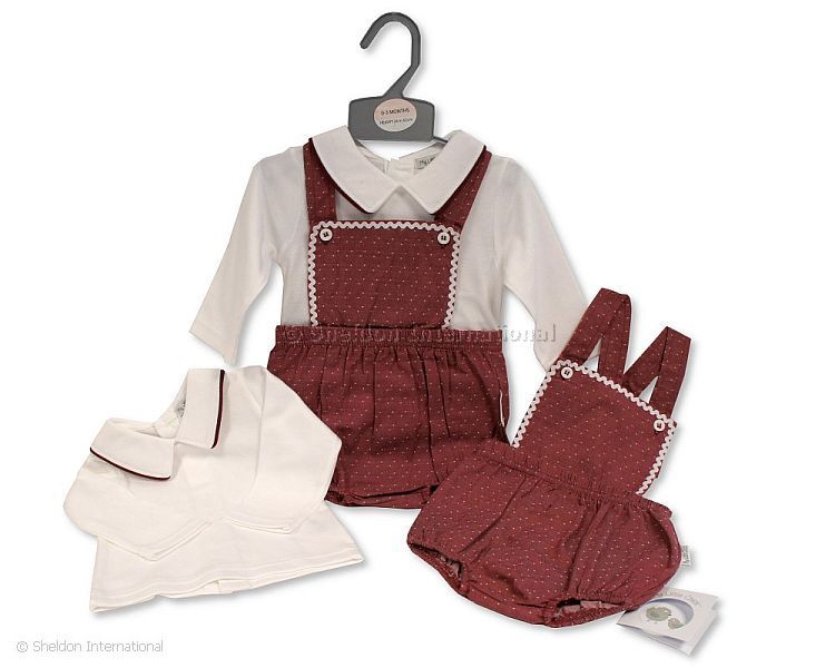 Baby Boys 2 Pcs Short Dungaree Set