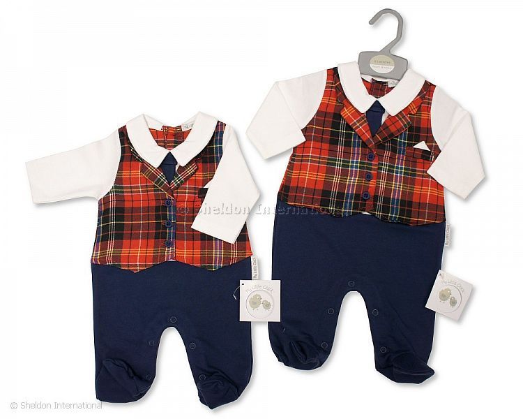 Baby Tartan Waistcoat All In One