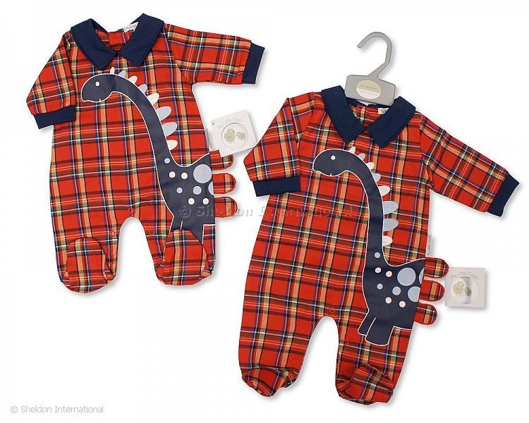 Baby Tartan All In One - Dino
