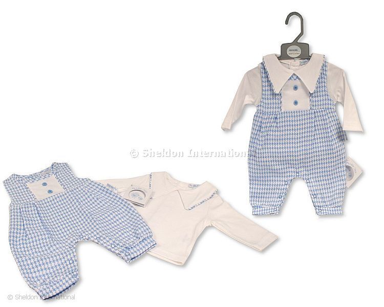Baby Boys Long Dungaree 2 Pcs Set
