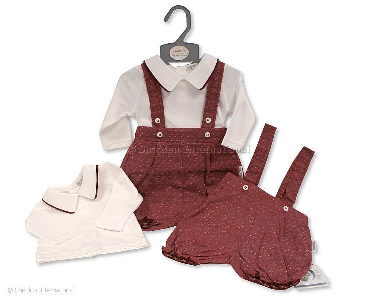 Baby Boys 2 Pcs Short Dungaree Set
