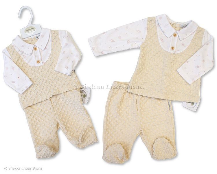 Baby Boys 2 Pcs Jacquard Set - Space