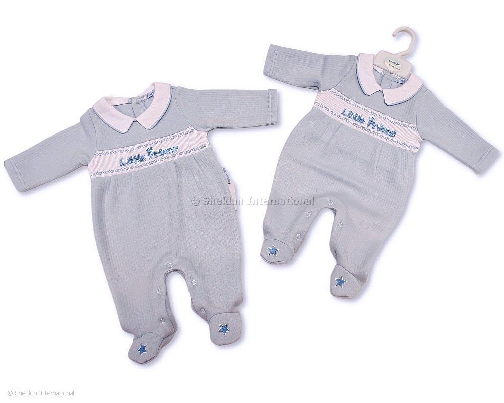 Baby Boys All In One With Smocking - Little Prince