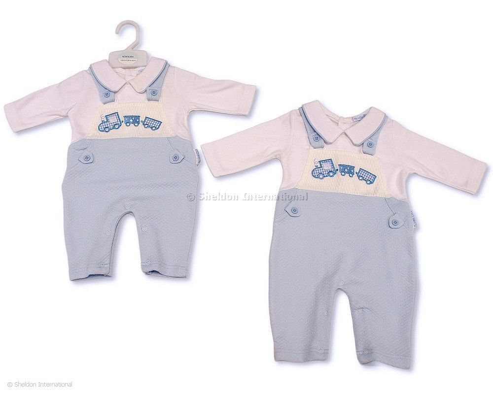 Baby Boys Dungaree All In One - Train