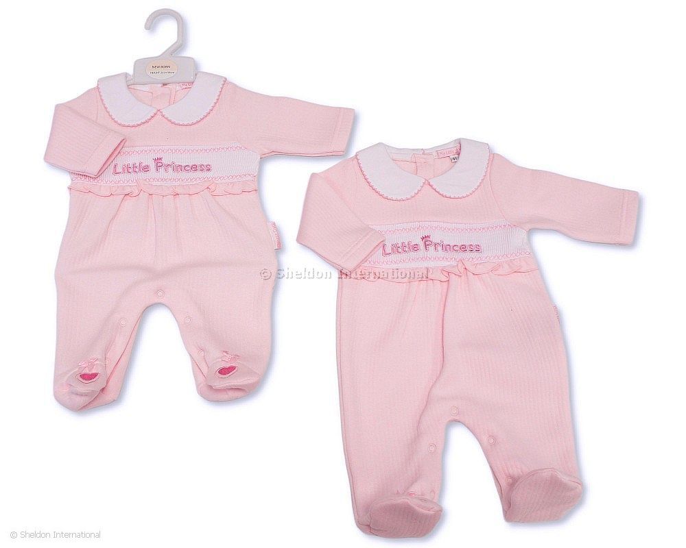 Baby Girls All In One With Smocking - Little Princess