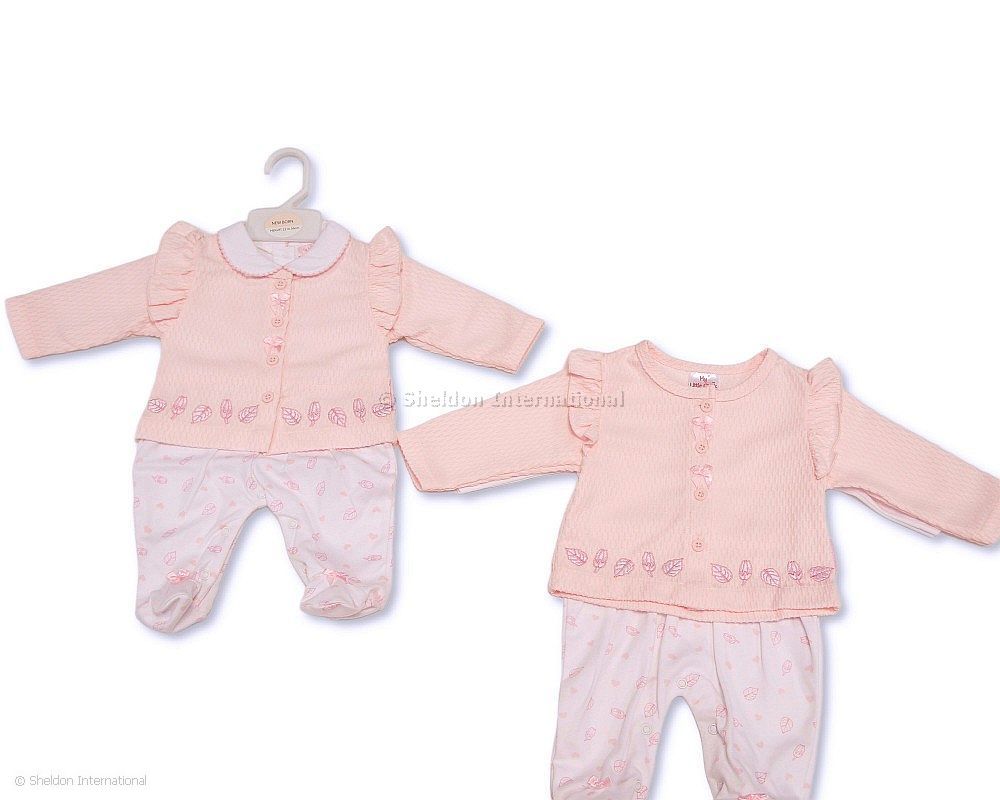 Baby Girls 2 Pcs Set - Leaves And Hearts