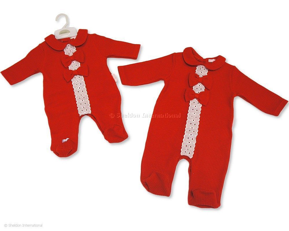 Baby Girls All In One With Lace And Bows