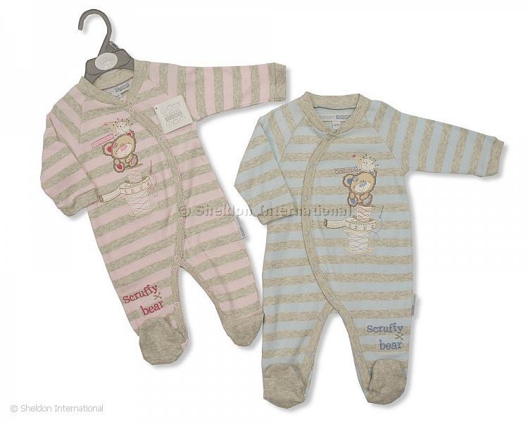 Baby Cotton All In One - Scruffy Bear