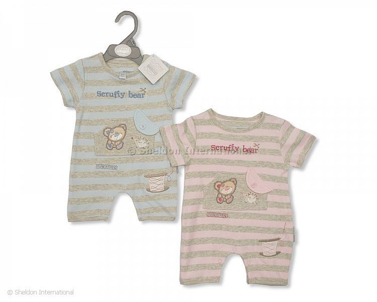Baby Cotton Romper - Scruffy Bear