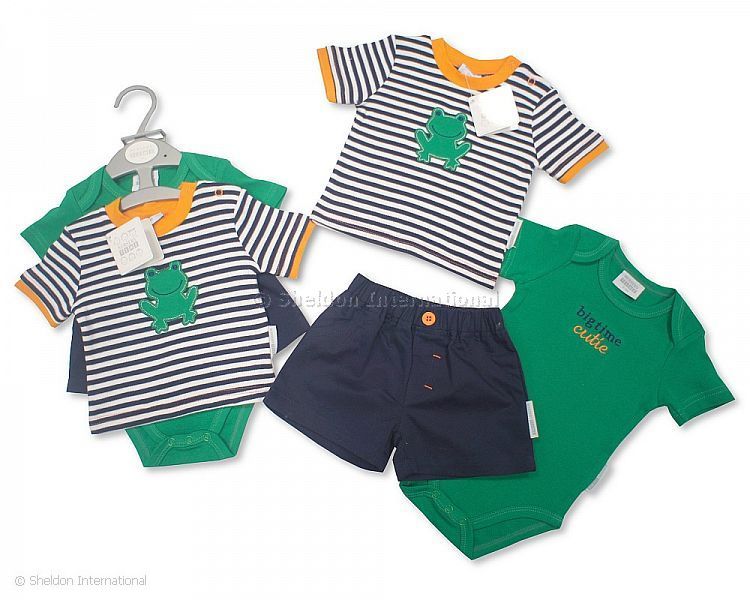 Baby Boys Cotton Three Piece Set - 1678