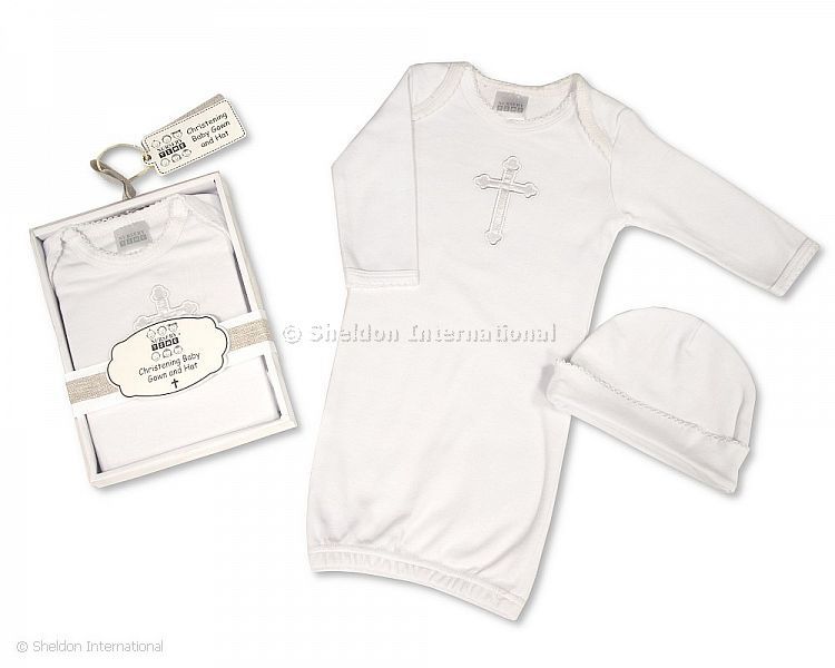 Baby Christening Gown And Hat