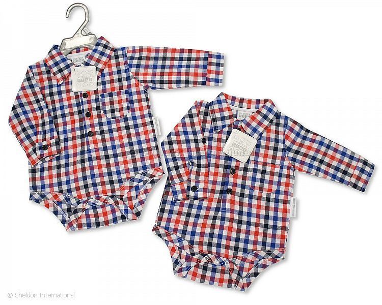 Baby Boys Long Sleeved Woven Body Vest - Little Man