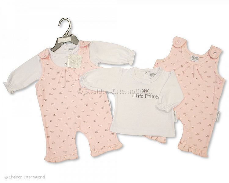 Baby Girls 2 Pcs Dungaree Set - Little Princess