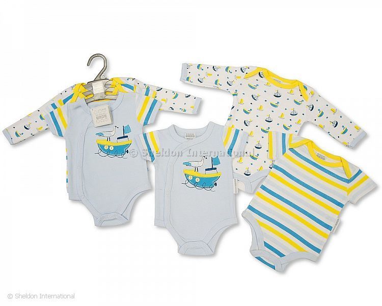 Baby Boys 3 Pack Body Suit - Boat