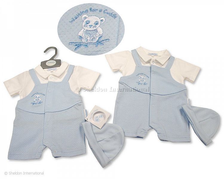 Baby Boys Faux 2 Pieces Set With Hat - Panda
