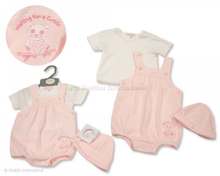 Baby Girls 2 Pcs Set With Hat - Panda