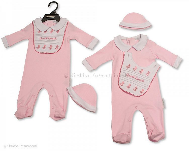 Baby Girls 3 Pcs Set - Quack, Quack