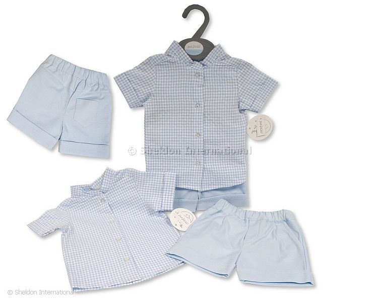 Baby Boys Shorts Set - Sky - 12-24 Months