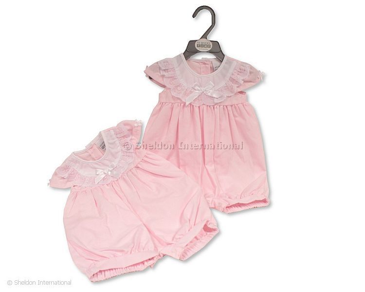 Baby Girls Romper With Lace And Bow