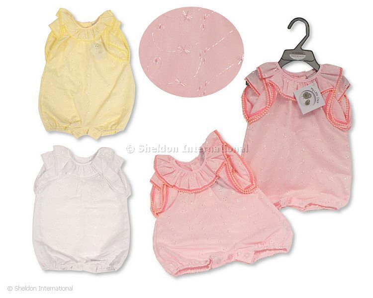 Baby Girls Romper With Embroidery