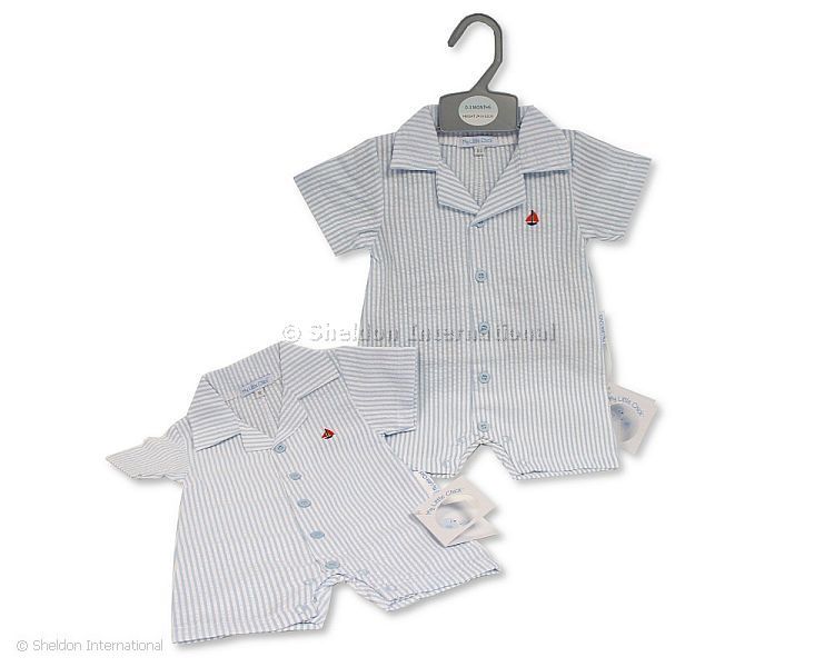 Baby Boys Striped Short Romper
