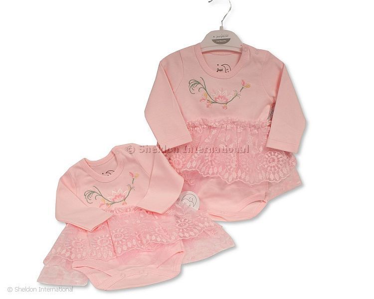 Baby Girls Lace Tutu Long Sleeved Bodyvest