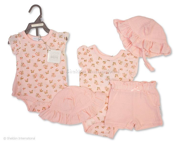 Baby Girls 3 Pcs Set - Roses