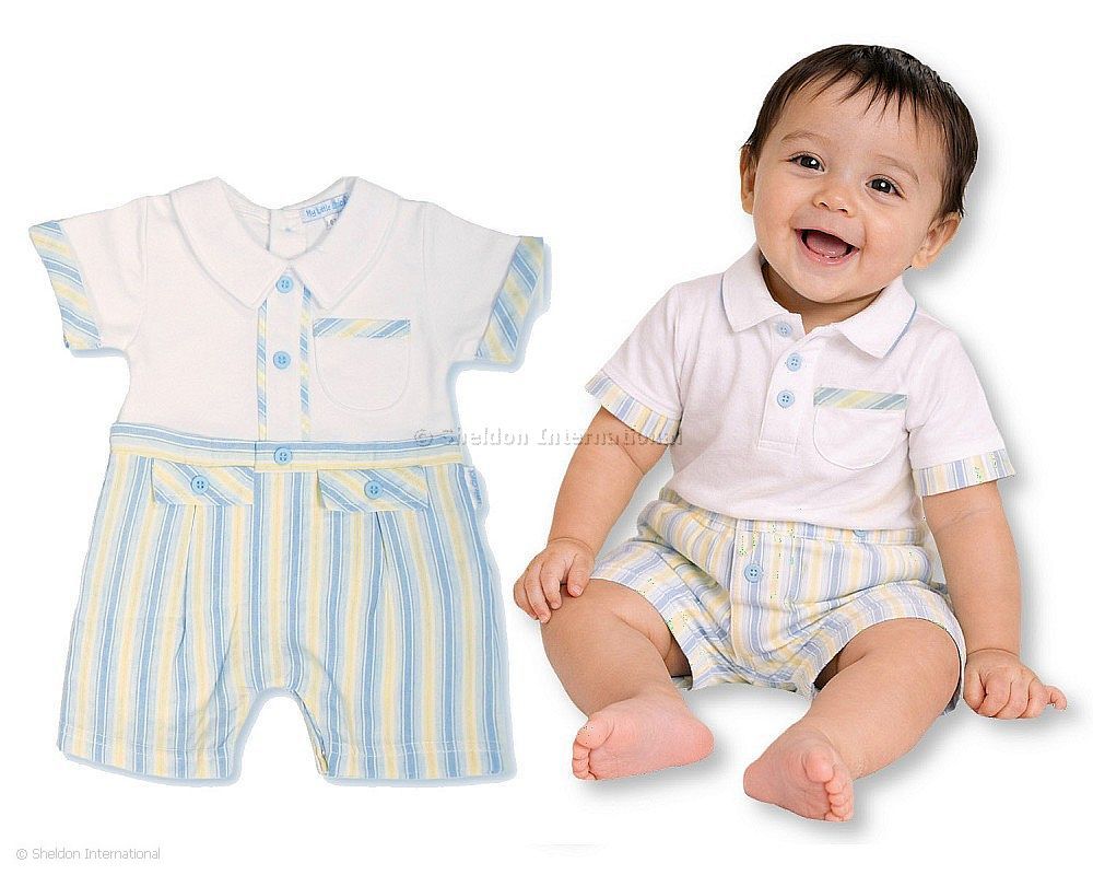 Baby Boys Striped Romper