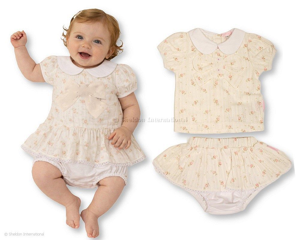 Baby Girls Floral 2 Pieces Set With Bow