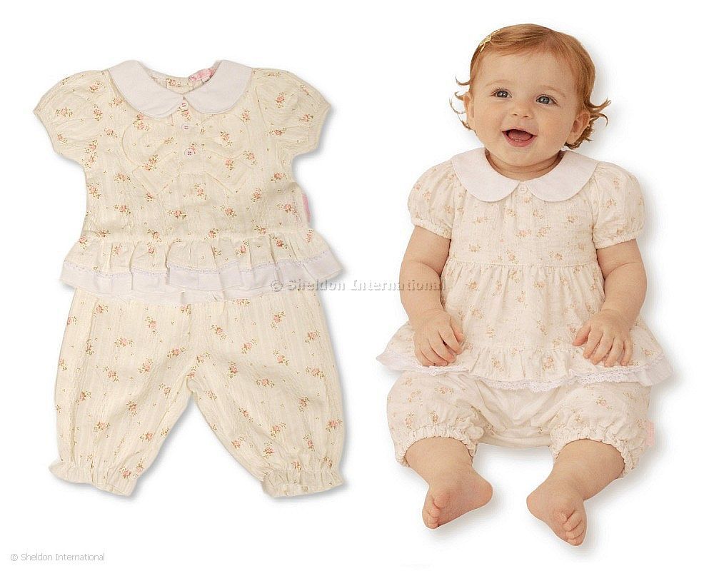Baby Girls Floral 2 Pieces Set With Bow