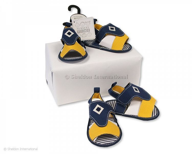 Baby Boys Sandals - Navy/Yellow