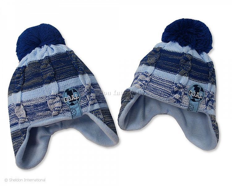 Baby Boys Pom-Pom Hat With Fleece Lining - 300