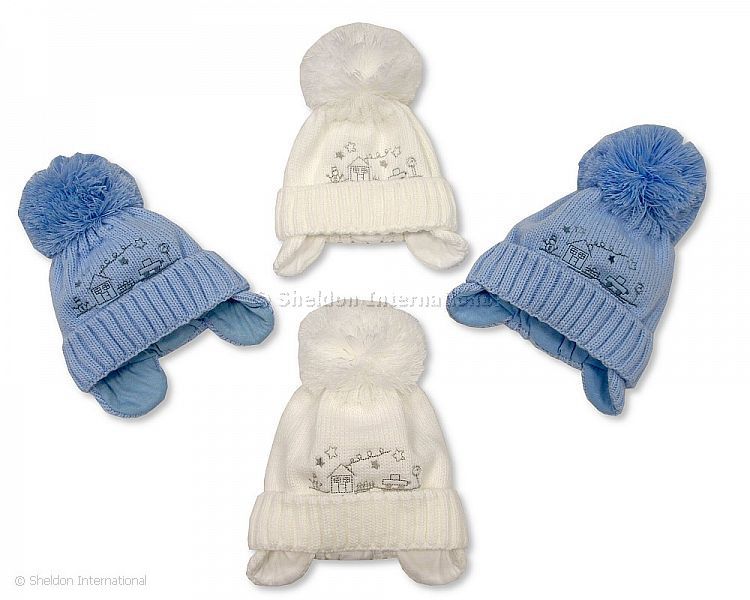 Baby Boys Pom-Pom Hat With Cotton Lining - 316