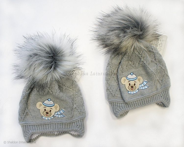 Baby Boys Pom-Pom Hat With Cotton Lining - 326G