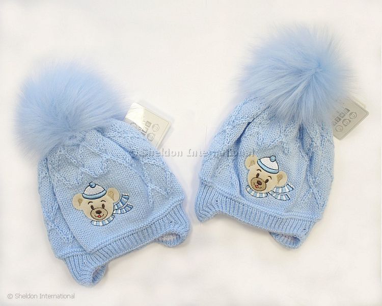 Baby Boys Pom-Pom Hat With Cotton Lining - 326W