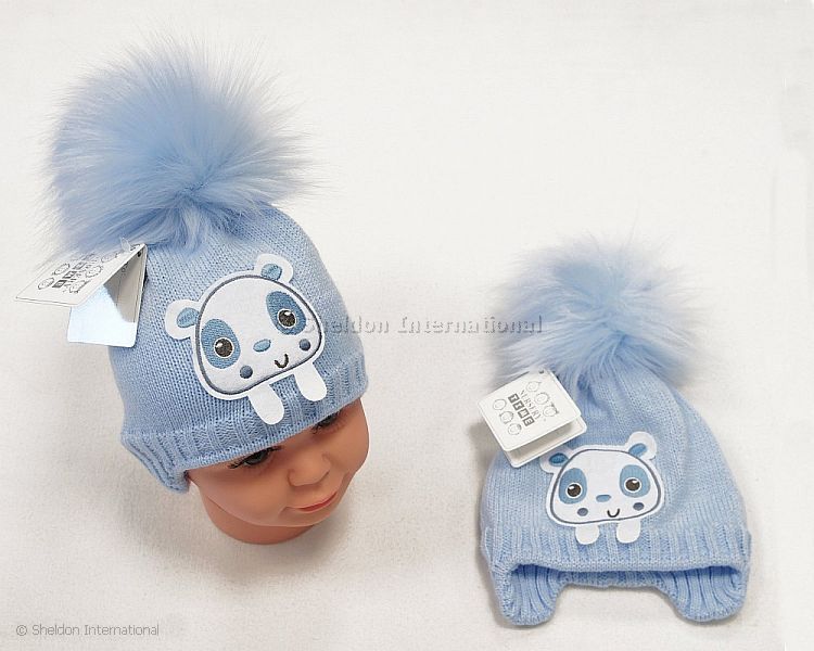 Baby Boys Pom-Pom Hat With Fleece Lining - 321