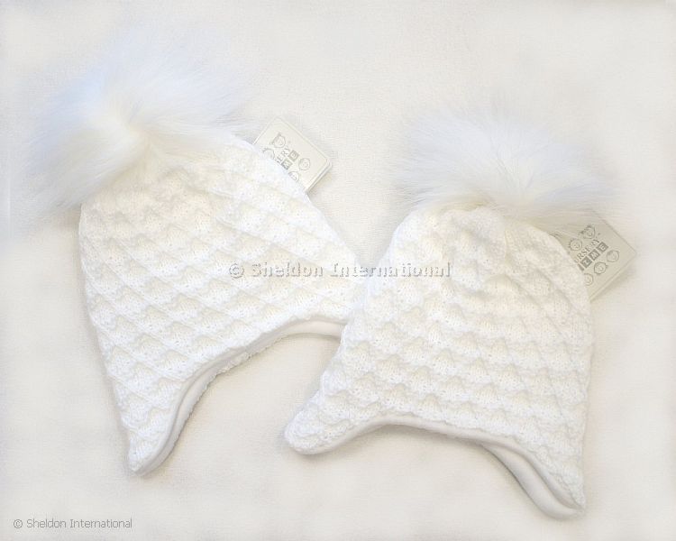 Baby Girls Pom-Pom Hat With Cotton Lining - 331W