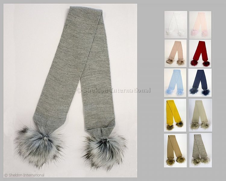 Baby Scarf With Pompoms