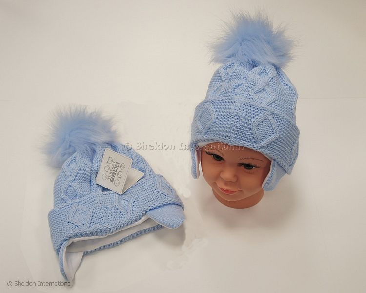 Baby Boys Pom-Pom Hat With Cotton Lining - 459S