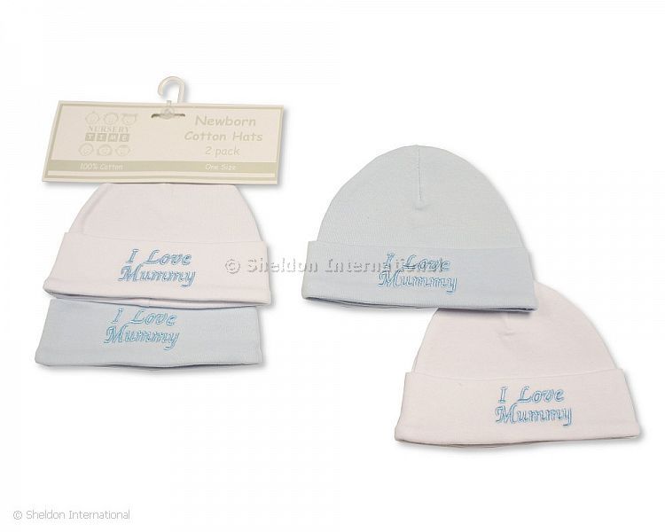 Baby Boys Hats 2-Pack - I Love Mummy