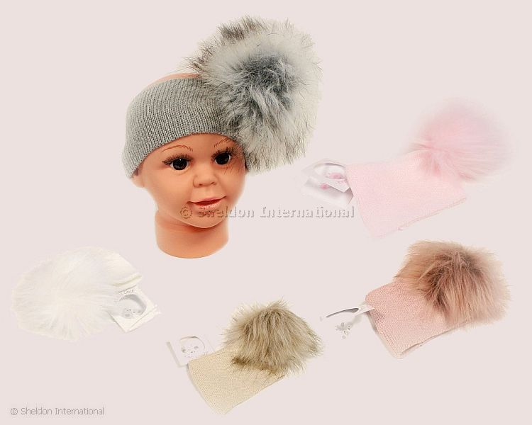 Baby Headband With Pompom - 5 Colours