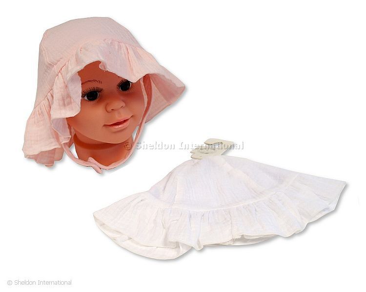 Baby Girls Sun Hat With Chin Strap