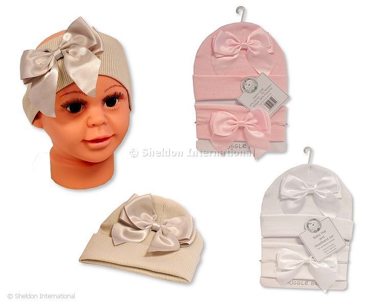 Baby Girls Hat And Headband Set