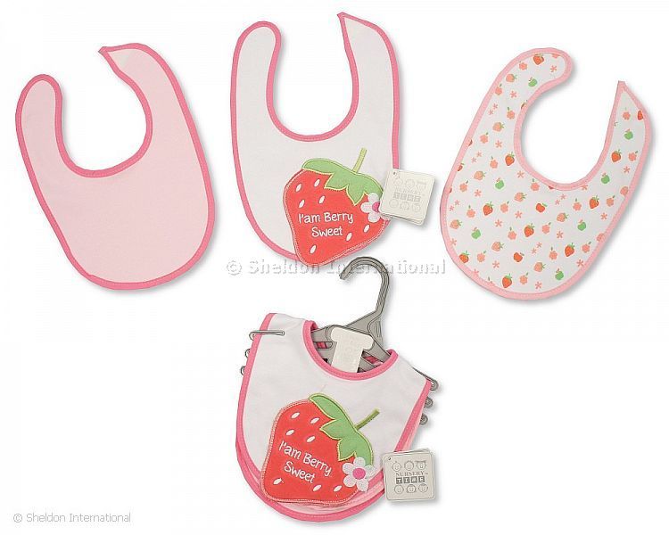 Baby 3D Bibs - Pack Of 3 - Girls