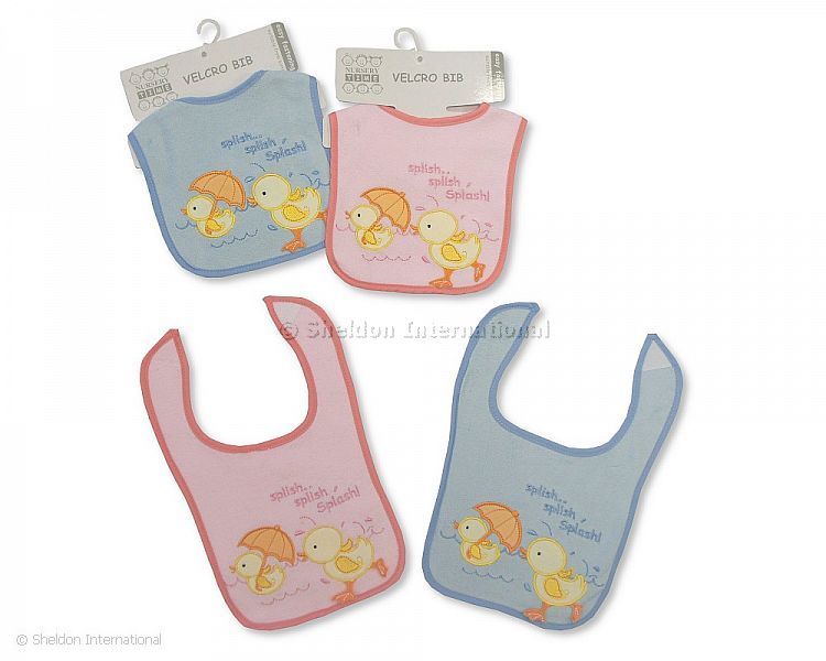 Baby Bibs With Terry Back - Duck